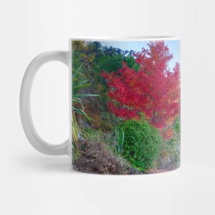 Reflective Beauty: Autumn Trees by the Lake Mug